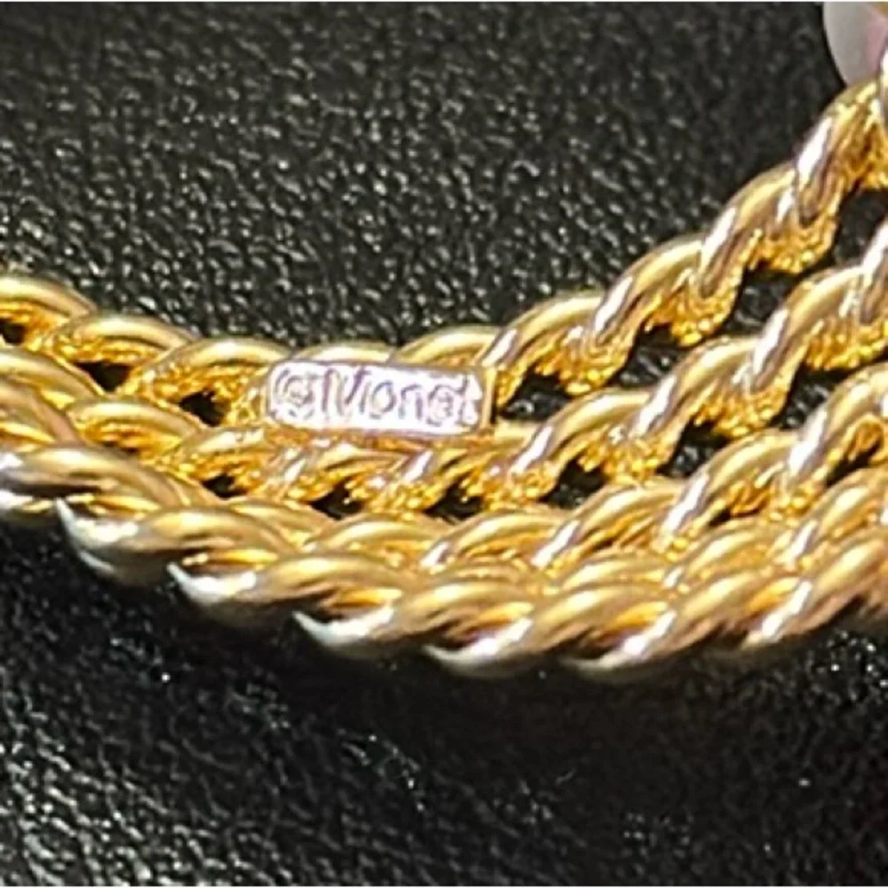 Monet Gold-Tone Quad Rope Infinity Vintage Pin Brooch